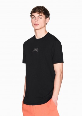 Armani Exchange ανδρικό T-shirt με λογότυπο Regular Fit - XM001784AF10356 Μαύρο