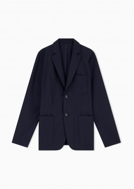 ARMANI EXCHANGE - Armani Exchange ανδρικό σακάκι μονόχρωμο - XM002079AF22403 Σκούρο Μπλε