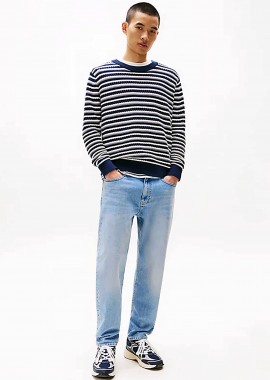 TOMMY JEANS - Tommy Jeans ανδρικό τζιν παντελόνι πεντάτσεπο Relaxed Fit ''Isaac'' - DM0DM20979 Denim Blue Ανοιχτό