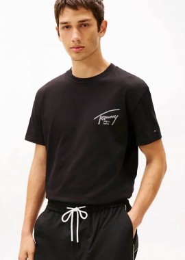 TOMMY JEANS - Tommy Jeans ανδρικό T-shirt με graphic logo print Regular Fit - DM0DM22320 Μαύρο