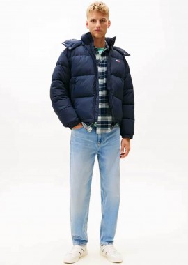TOMMY JEANS - Tommy Jeans ανδρικό τζιν παντελόνι πεντάτσεπο Tappered Fit - DM0DM22576 Denim Blue Ανοιχτό