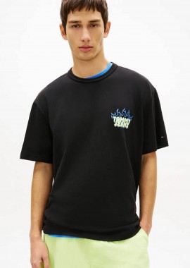 Tommy Jeans ανδρικό T-shirt με logo print Relaxed Fit 