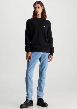 CALVIN KLEIN JEANS - CK Jeans ανδρικό τζην παντελόνι πεντάτσεπο Straight Fit - J30J324568 Denim Blue Ανοιχτό