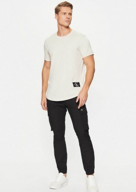 CALVIN KLEIN JEANS - Calvin Klein Jeans ανδρικό παντελόνι cargo μονόχρωμο Skinny Fit - J30J327614 Μαύρο
