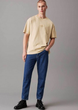 CALVIN KLEIN JEANS - Calvin Klein Jeans ανδρικό τζιν παντελόνι πεντάτσεπο με λογότυπο Straight Fit - J30J323692 Denim Blue