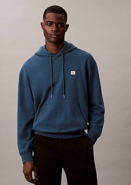 Calvin Klein Jeans ανδρική μπλούζα φούτερ με κουκούλα και λογότυπο Regular Fit - LV04RC274G Πετρόλ