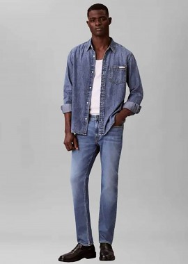 CALVIN KLEIN JEANS - Calvin Klein Jeans ανδρικό τζιν παντελόνι πεντάτσεπο Slim Fit - LV04RE776G Denim Blue