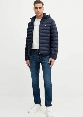 Calvin Klein Jeans ανδρικό τζιν παντελόνι πεντάτσεπο Tapered Fit - LV04RE779G Denim Blue Σκούρο