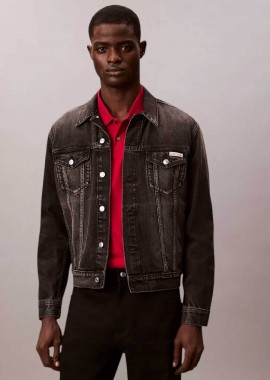 Calvin Klein Jeans ανδρικό denim overshirt με flap τσέπες και logo patch Regular Fit 