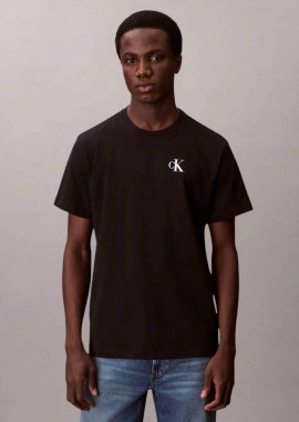 Calvin Klein Jeans ανδρικό T-shirt μονόχρωμο με λογότυπο Relaxed Fit - LV14RF852G Μαύρο