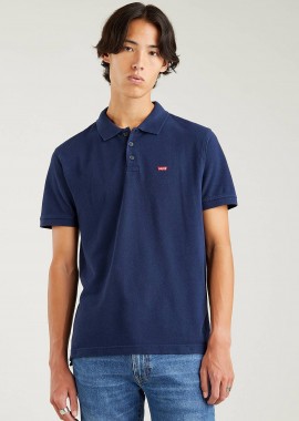 LEVI'S - Levi's® ανδρική πόλο μπλούζα κοντομάνικη πικέ μονόχρωμη με λογότυπο Standard Fit