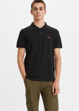 LEVI'S - Levi's® ανδρική πόλο μπλούζα κοντομάνικη πικέ μονόχρωμη με λογότυπο Standard Fit
