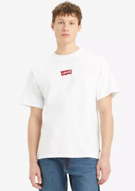 LEVI'S - Levi's® ανδρικό T-shirt βαμβακερό μονόχρωμο με contrast logo patch και label - 0008C0004 Λευκό