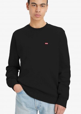 LEVI'S - Levi's® ανδρική μπλούζα φούτερ μονόχρωμη με λογότυπο Standard Fit - 359090003 Μαύρο