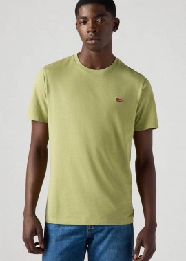 LEVI'S - Levi's® ανδρικό T-shirt μονόχρωμο με κεντημένο λογότυπο Standard Fit - 566050270 Λαδί