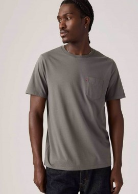 LEVI'S - Levi's® ανδρικό T-shirt μονόχρωμο με τσέπη Standrad Fit - 193420441 Γκρι