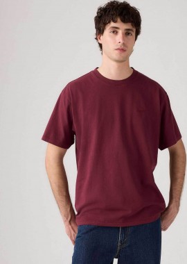 LEVI'S - Levi's® ανδρικό T-shirt με λογότυπο στο στήθος Relaxed Fit - A06370166 Μπορντό