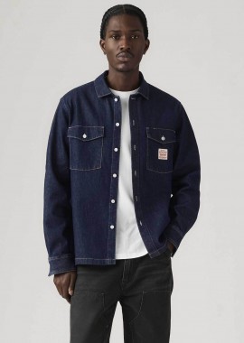 Levi's® ανδρικό denim πουκάμισο με logo patch Relaxed Fit 