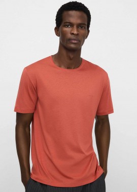 Adolfo Domínguez ανδρικό T-shirt μονόχρωμο - 172061203 Κοραλί
