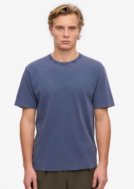 COLORFUL STANDARD - Colorful Standard ανδρικό T-shirt μονόχρωμο Relaxed Fit - CS1001 Μπλε Ραφ