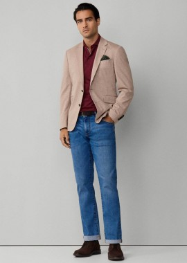Hackett ανδρικό τζιν παντελόνι πεντάτσεπο Slim Fit - HM212709R Denim Blue