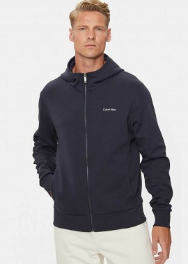 Calvin Klein ανδρική ζακέτα φούτερ με κουκούλα Regular Fit - K10K112752 Μπλε Σκούρο