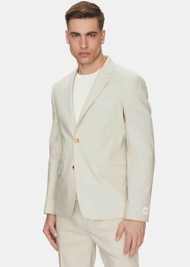 CALVIN KLEIN - Calvin Klein ανδρικό σακάκι μονόχρωμο Slim Fit - K10K114388 Λευκό