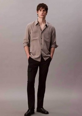 Calvin Klein ανδρικό cargo παντελόνι Slim Fit - LV04LC619G Μαύρο
