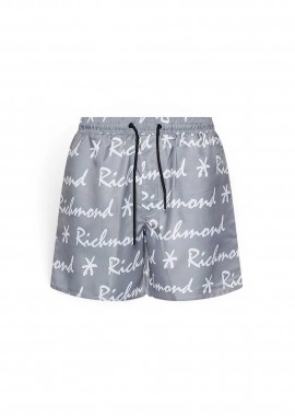 John Richmond ανδρικό μαγιό σορτς με all-over logo print 