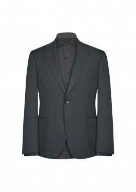 Prince Oliver ανδρικό σακάκι μονόχρωμο Modern Fit - 11989043 Πράσινο Σκούρο