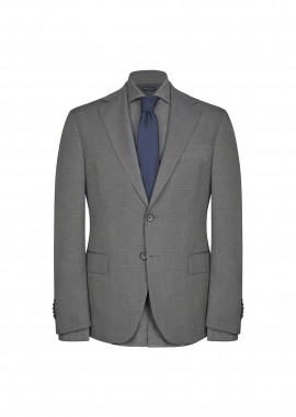 Prince Oliver ανδρικό σακάκι μονόχρωμο Modern Fit - 11989043 Γκρι