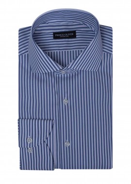 Prince Oliver ανδρικό πουκάμισο με ριγέ σχέδιο Modern Fit - 20049200 Μπλε