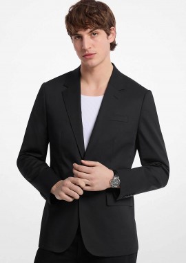 Michael Kors ανδρικό σακάκι με τεχνολογία COOLMAX® Slim fit - CT5100THVS Μαύρο