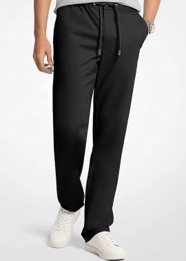MICHAEL KORS - Michael Kors ανδρικό παντελόνι με ελαστική μέση Tapered Fit - CR6305SK7E Μαύρο