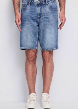 Gaudi ανδρική denim βερμούδα πεντάτσεπη Slim Fit - 611GU26021 Denim Blue