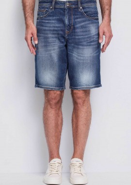 GAUDÍ - Gaudi ανδρική denim βερμούδα πεντάτσεπη Slim Fit - 611GU26022 Denim Blue