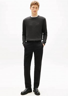 TOMMY HILFIGER - Tommy Hilfiger ανδρικό παντελόνι chino Straight Fit - MW0MW25964 Μαύρο