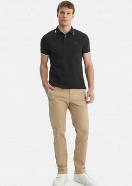TOMMY HILFIGER - Tommy Hilfiger ανδρικό παντελόνι chino Straight Fit - MW0MW41923 Μπεζ
