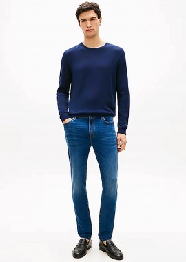 TOMMY HILFIGER - Tommy Hilfiger ανδρικό πεντάτσεπο τζιν παντελόνι Slim Fit - MW0MW43142 Denim Blue Σκούρο