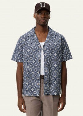 Les Deux ανδρικό κοντομάνικο πουκάμισο με all-over arabesque print Regular Fit 