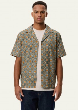 Les Deux ανδρικό κοντομάνικο πουκάμισο με all-over arabesque print Regular Fit 