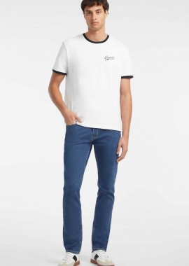 GUESS - Guess ανδρικό τζιν παντελόνι πεντάτσεπο Slim Fit - M4YA1CD5DM2 Denim Blue