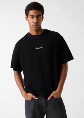 Guess ανδρικό T-shirt με logo Regular Fit - M6RP14KD461 Μαύρο