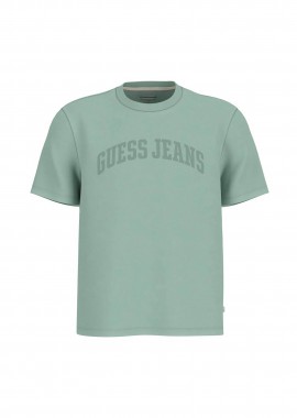 GUESS - Guess ανδρικό T-shirt με logo print Regular Fit - M6GIB6K8FQ4 Πράσινο