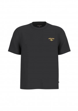 Guess ανδρικό T-shirt με κεντημένο λογότυπο Regular Fit - M6GIB7K8HM0 Μαύρο