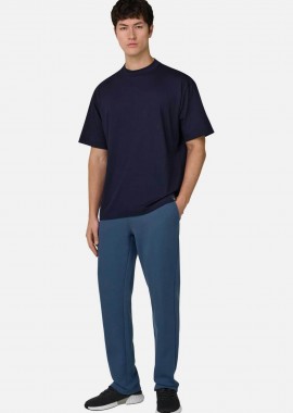 BOGGI MILANO - Boggi Milano ανδρικό παντελόνι φόρμας μονόχρωμο Relaxed Fit - BO26P008103 Μπλε