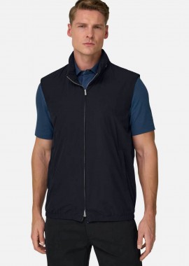Boggi Milano ανδρικό αμάνικο μπουφάν Regular Fit - BO26P016603 Μπλε Navy