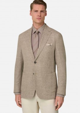 BOGGI MILANO - Boggi Milano ανδρικό μάλλινο σακάκι Regular Fit - BO26P045001 Μπεζ