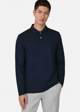 Boggi Milano ανδρική πόλο μπλούζα μονόχρωμη Regular Fit 