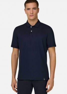 Boggi Milano ανδρική πόλο μπλούζα μονόχρωμη Regular Fit 